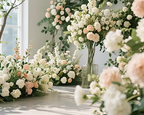 Quid est speciale features de ornaturique locus cum artificialis flores