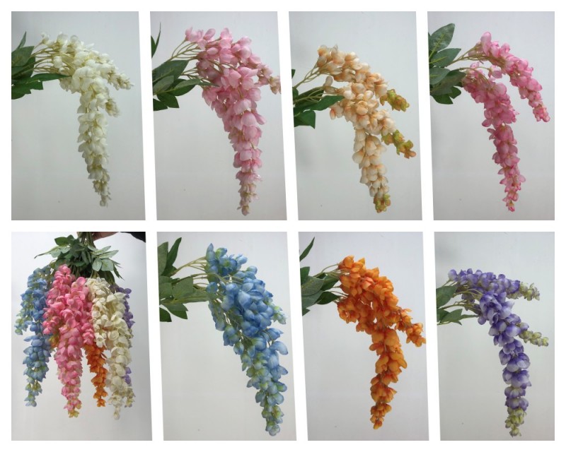 Oobus® artificialis Wisteria Aubergine - High-qualitas artificialis Wisteria ornamentum