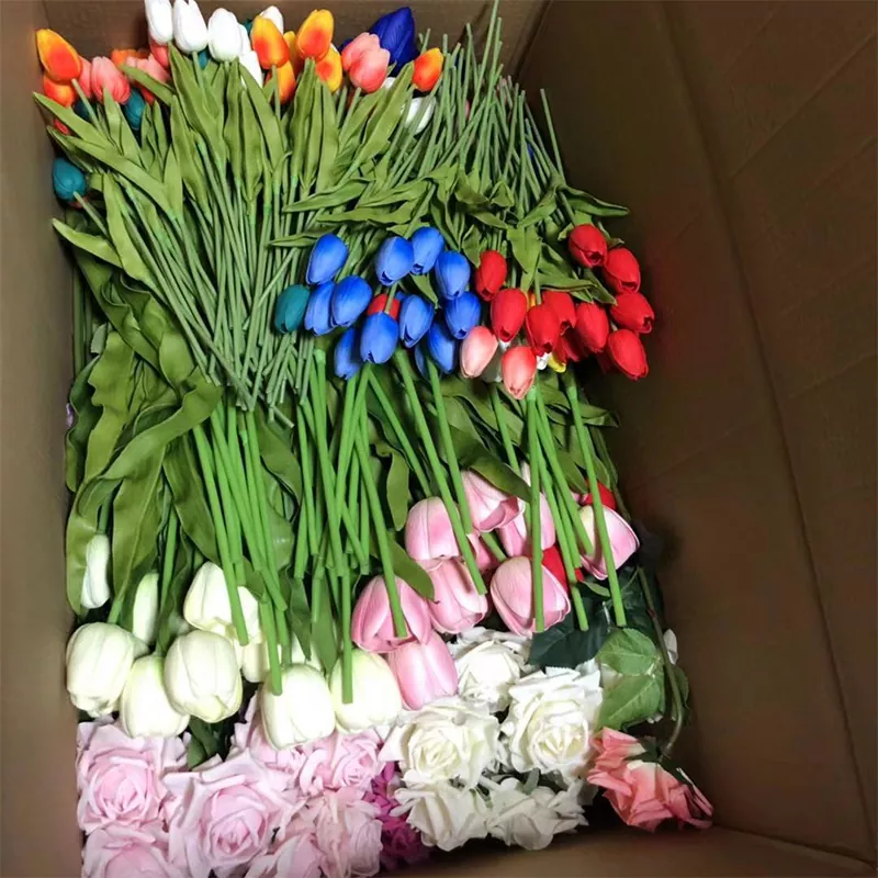 Mini Pu Fake Tulipa flores